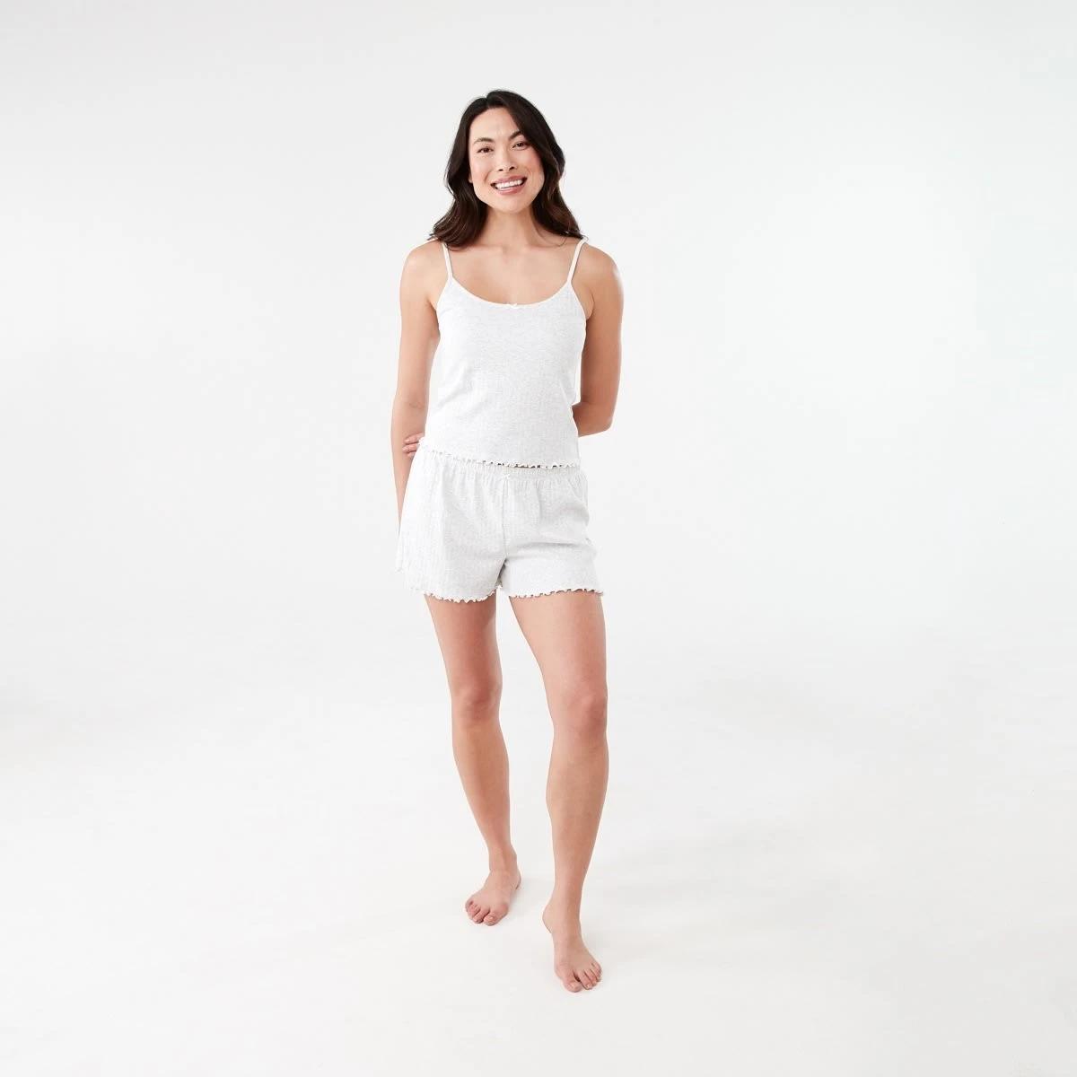7 Rib Sleep Cami WHITE MARLE, 7 of 7