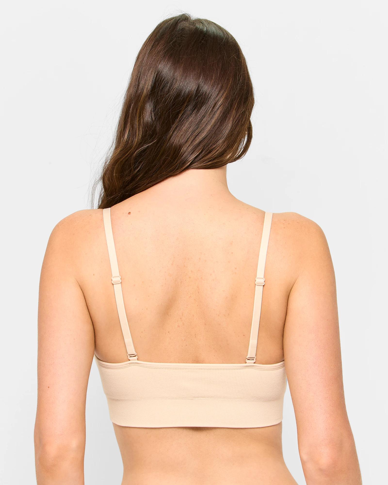 3 Target Woman Low Impact Seamfree Sports Crop Top NUDE, 3 of 4