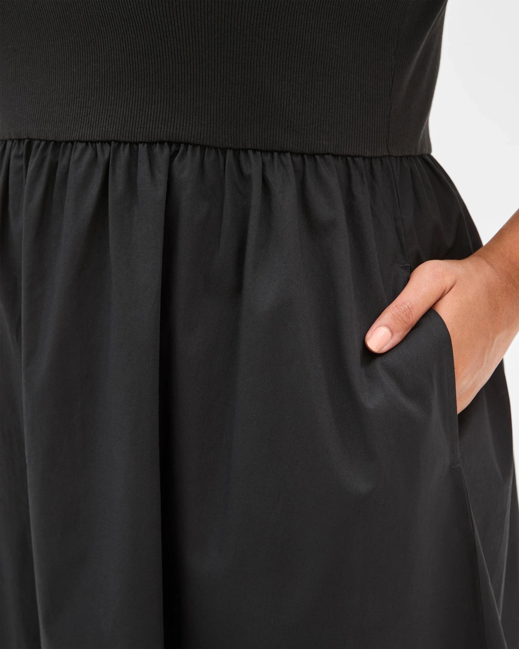 7 Target Curve Plus Size Knit/Woven Dress BLACK, 7 of 7