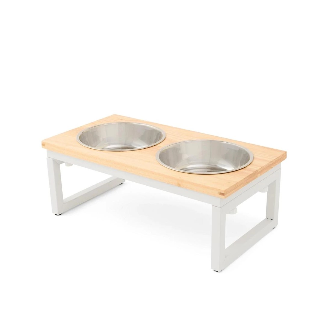 2 Pet Bowl Metal Wood Elevated, 2 of 8