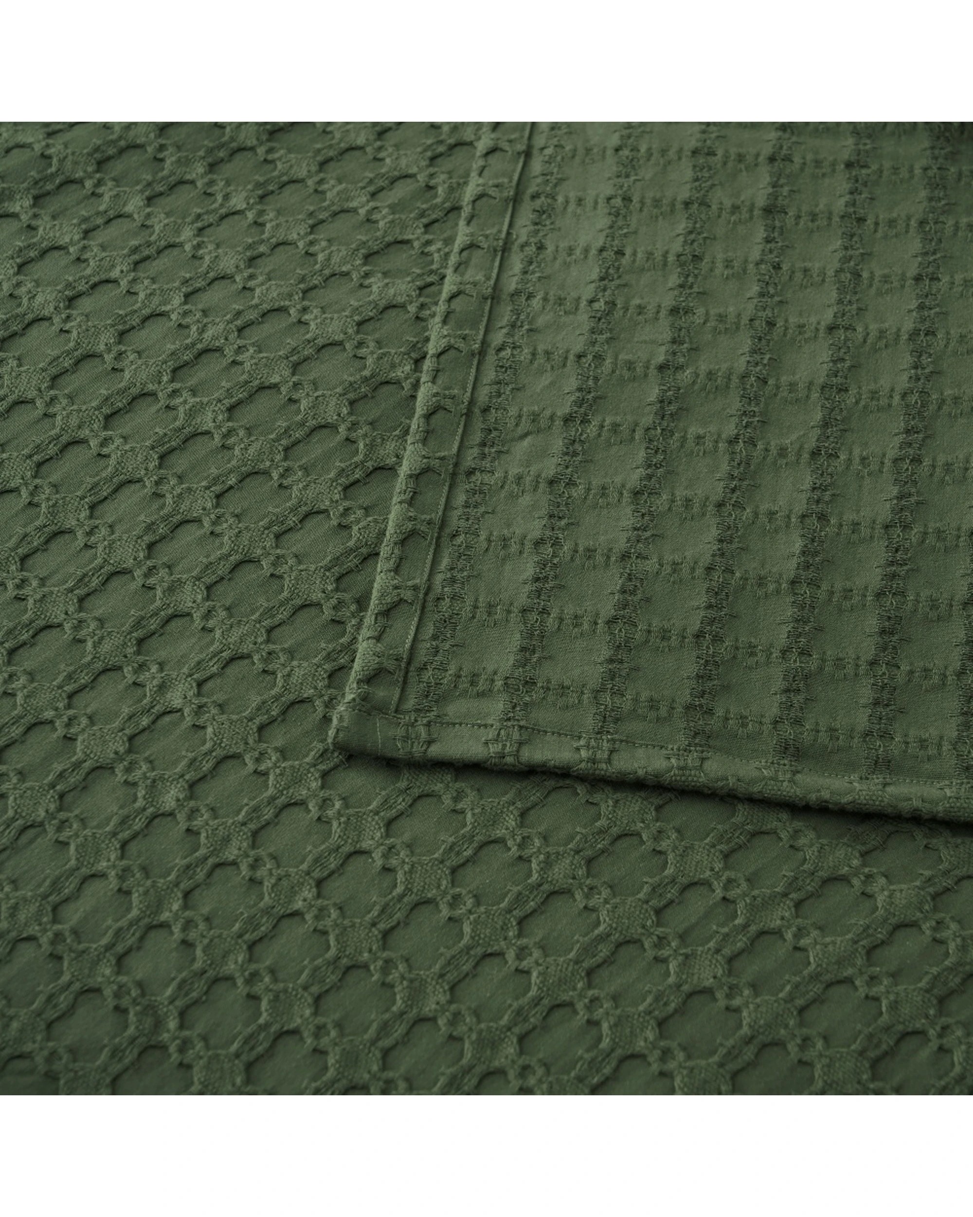 4 Bianca Mossbury Textured Cotton Bedspread Set - Queen Bed, 4 of 5