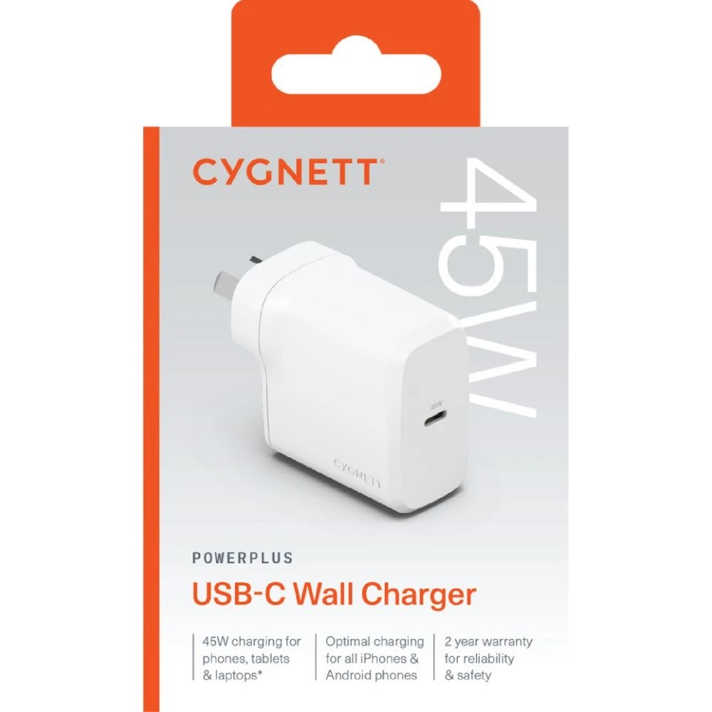 2 Cygnett PowerPlus 45W USB-C Wall Charger White, 2 of 3
