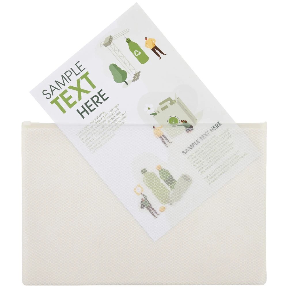 3 J.Burrows A4 Soft Zipper Pouch White, 3 of 3