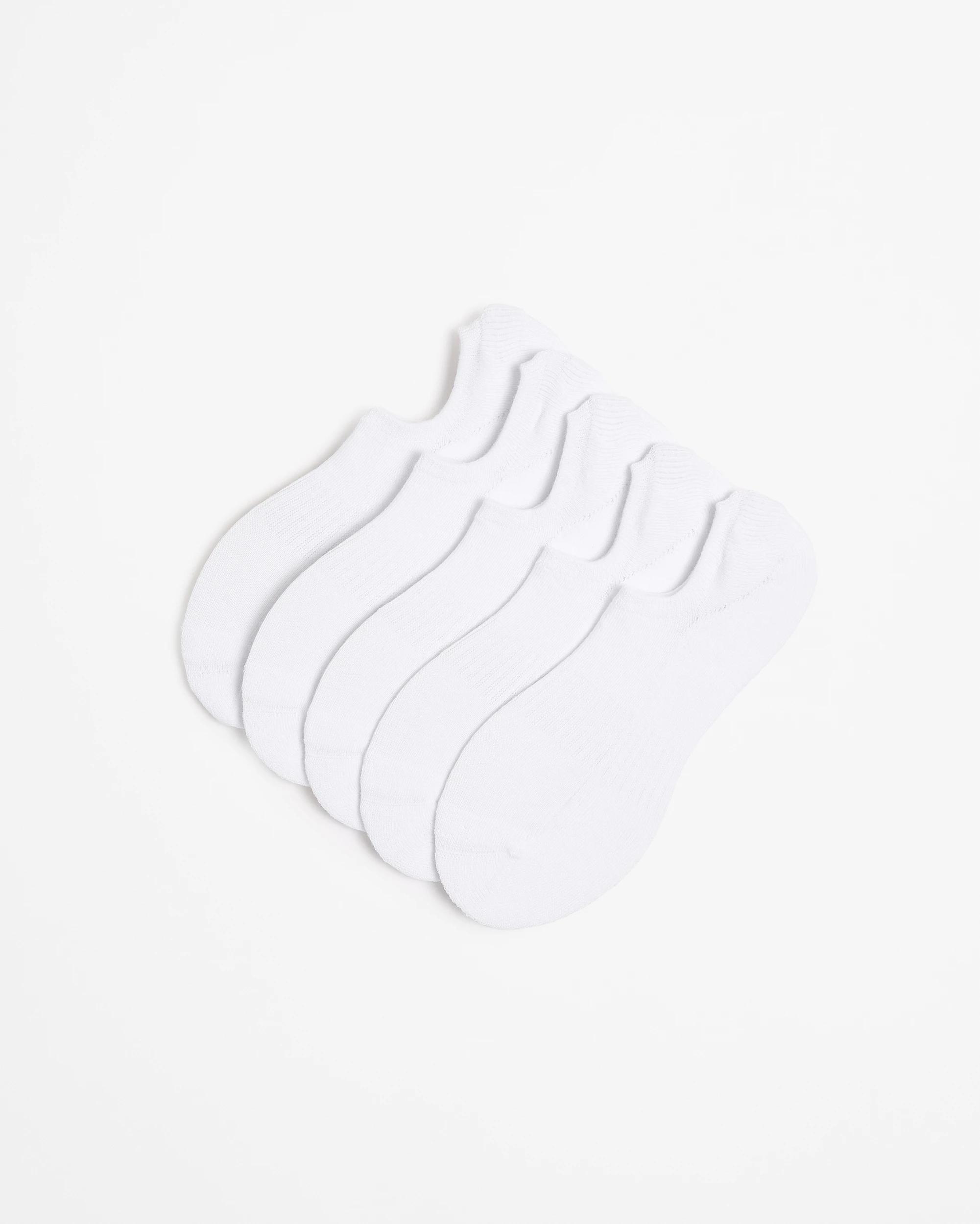 1 Australian Cotton Blend 5 Pack Sport No Show Socks - Maxx WHITE, 1 of 3