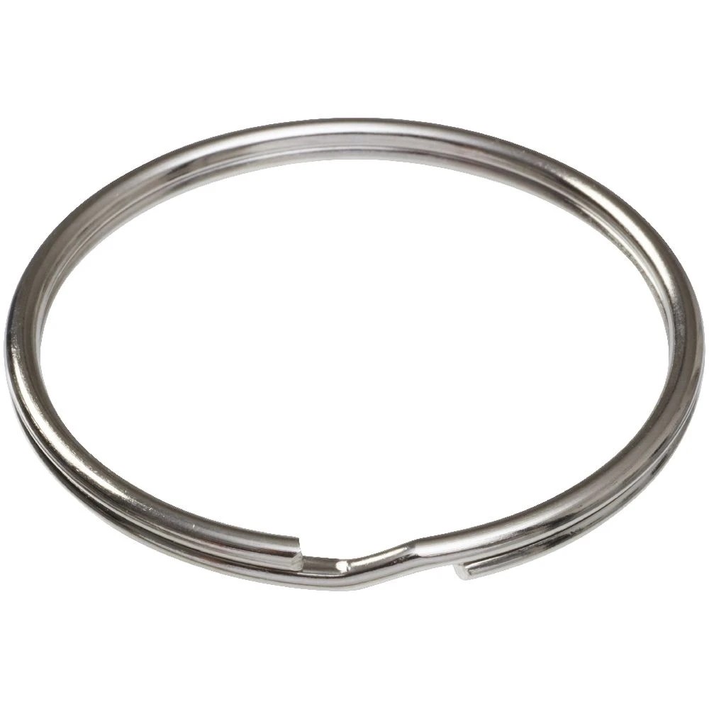 2 J.Burrows Split Key Rings 51mm Silver 10 Pack, 2 of 2