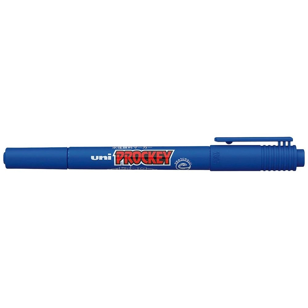 1 Uni-ball Prockey Dual Permanent Marker Fine Blue, 1 of 2
