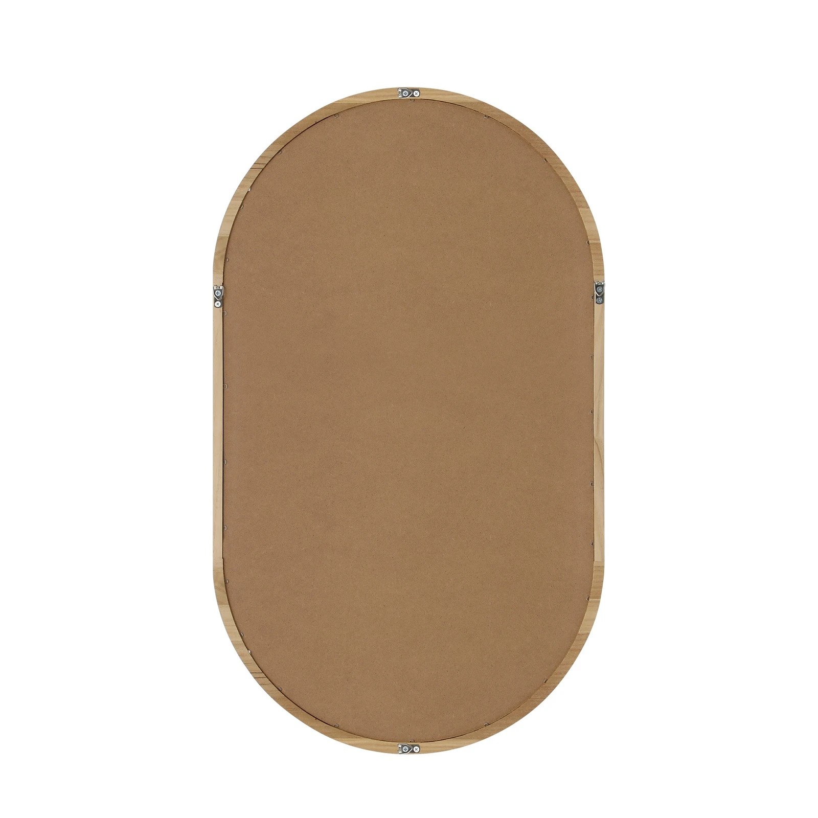 6 Oikiture Wooden Wall Mirrors Oval Makeup Mirror Home Decor 84x50cm
 - Natural, 6 of 9