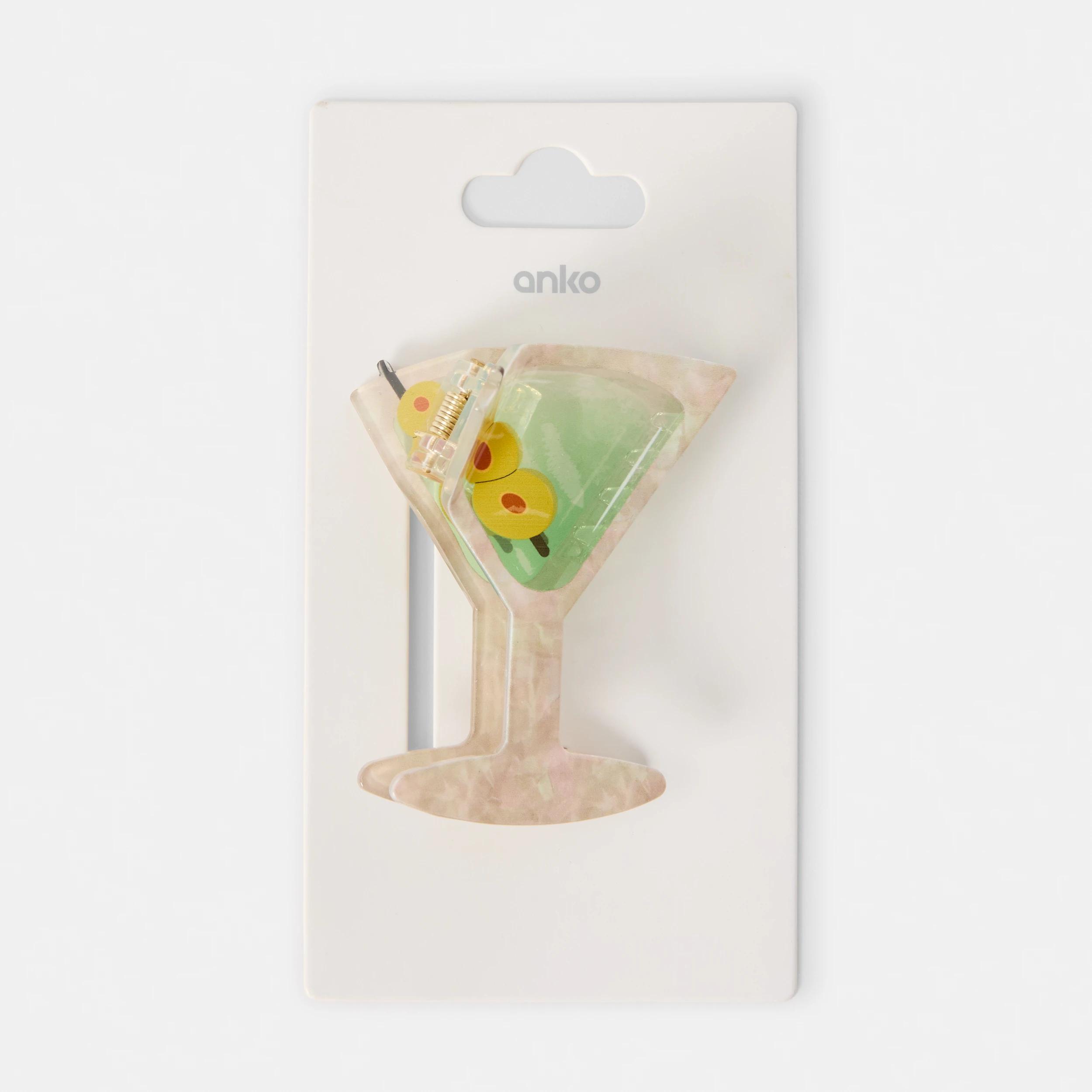 4 Green Martini Claw Hair Clip Green1, 4 of 4