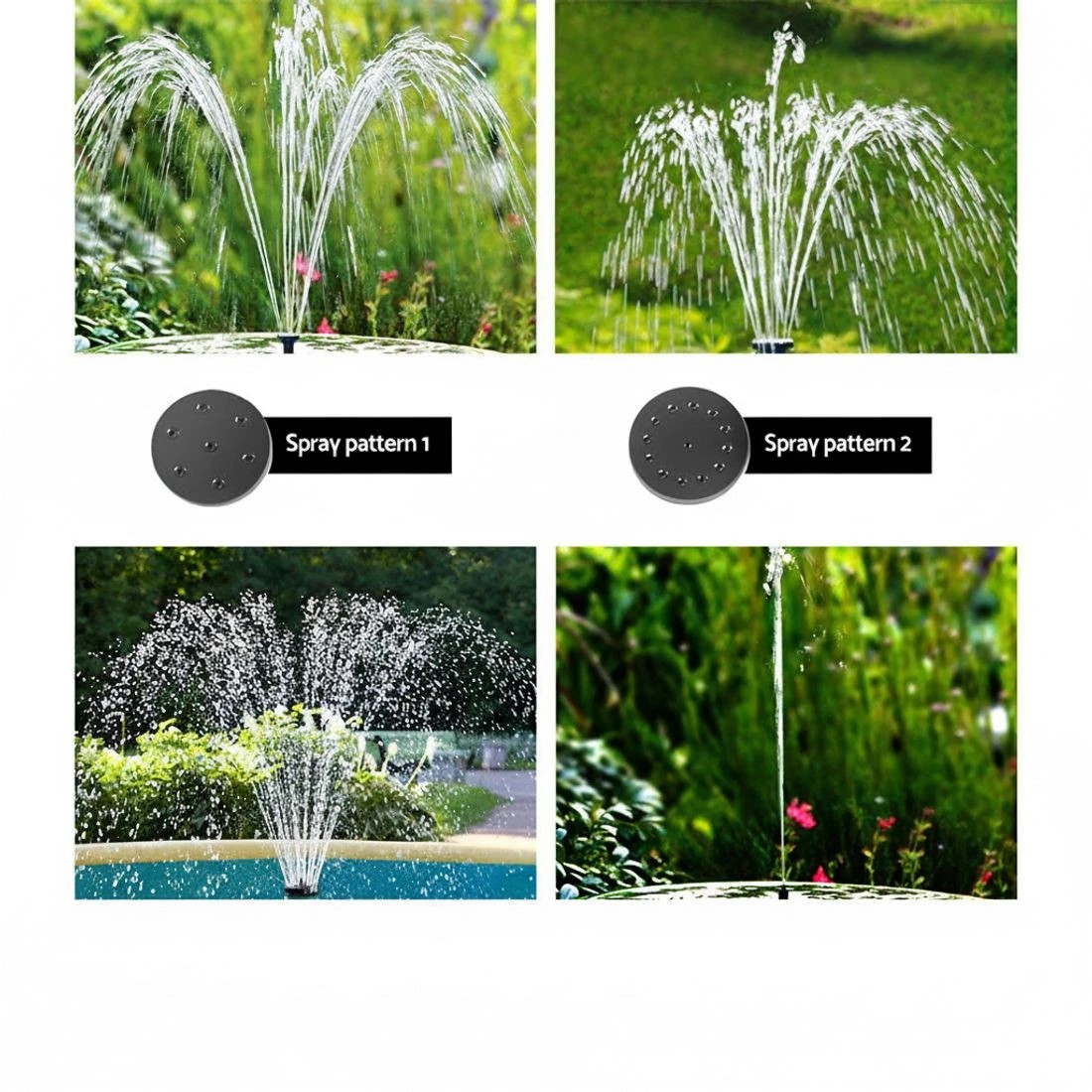 5 Gardeon Solar Pond Pump Submersible Water Fountain with Battery LED Lights 4.4FT - Black, 5 of 6