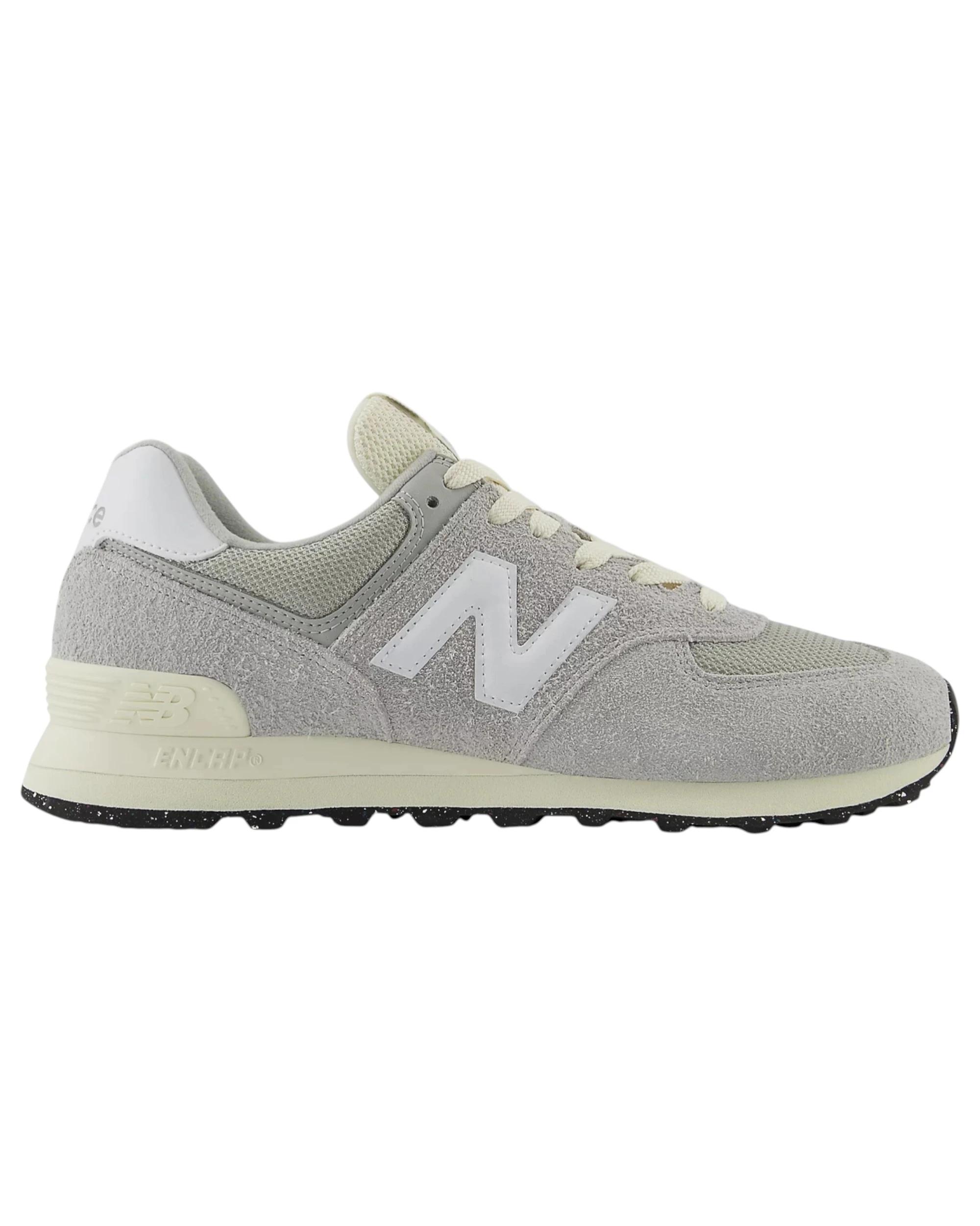 1 New Balance Mens 574 Grey/ White Athletic Shoes GREY/WHITE, 1 of 6