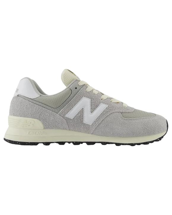 New Balance Mens 574 Grey/ White Athletic Shoes