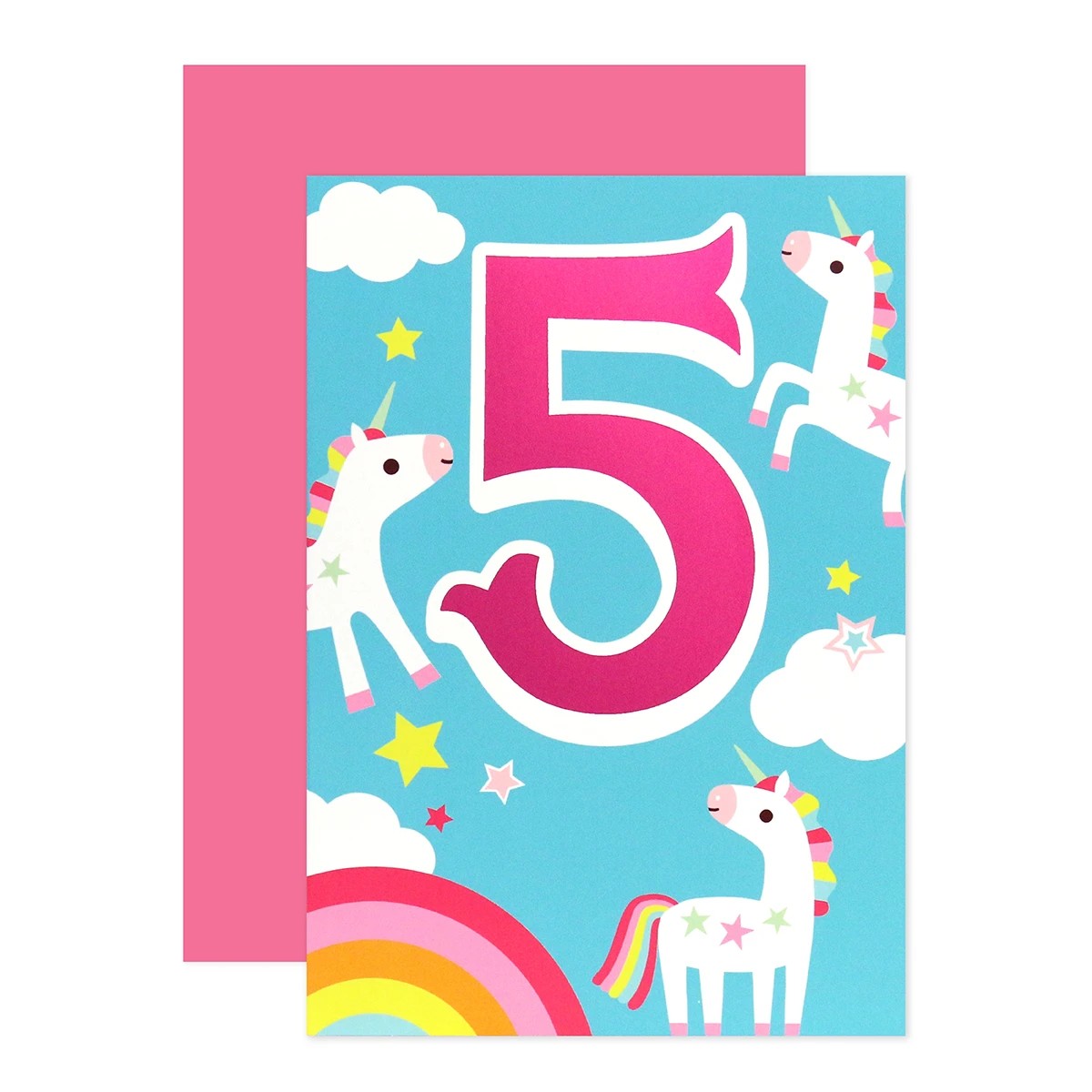 1 Connections from Hallmark 5th Birthday Card - Unicorns, 1 of 3