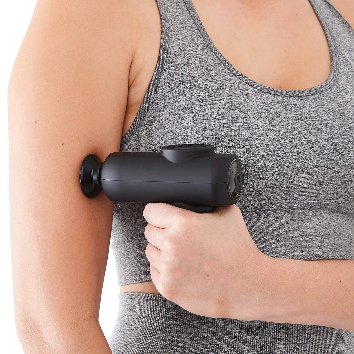 1 Mini Massage Gun - Black, 1 of 8