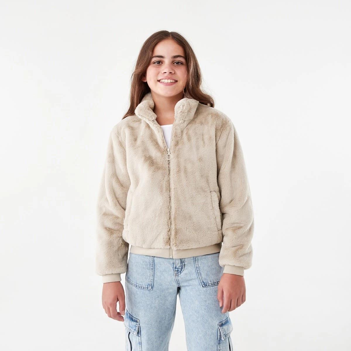 2 Faux Fur Jacket Fur Beige, 2 of 10