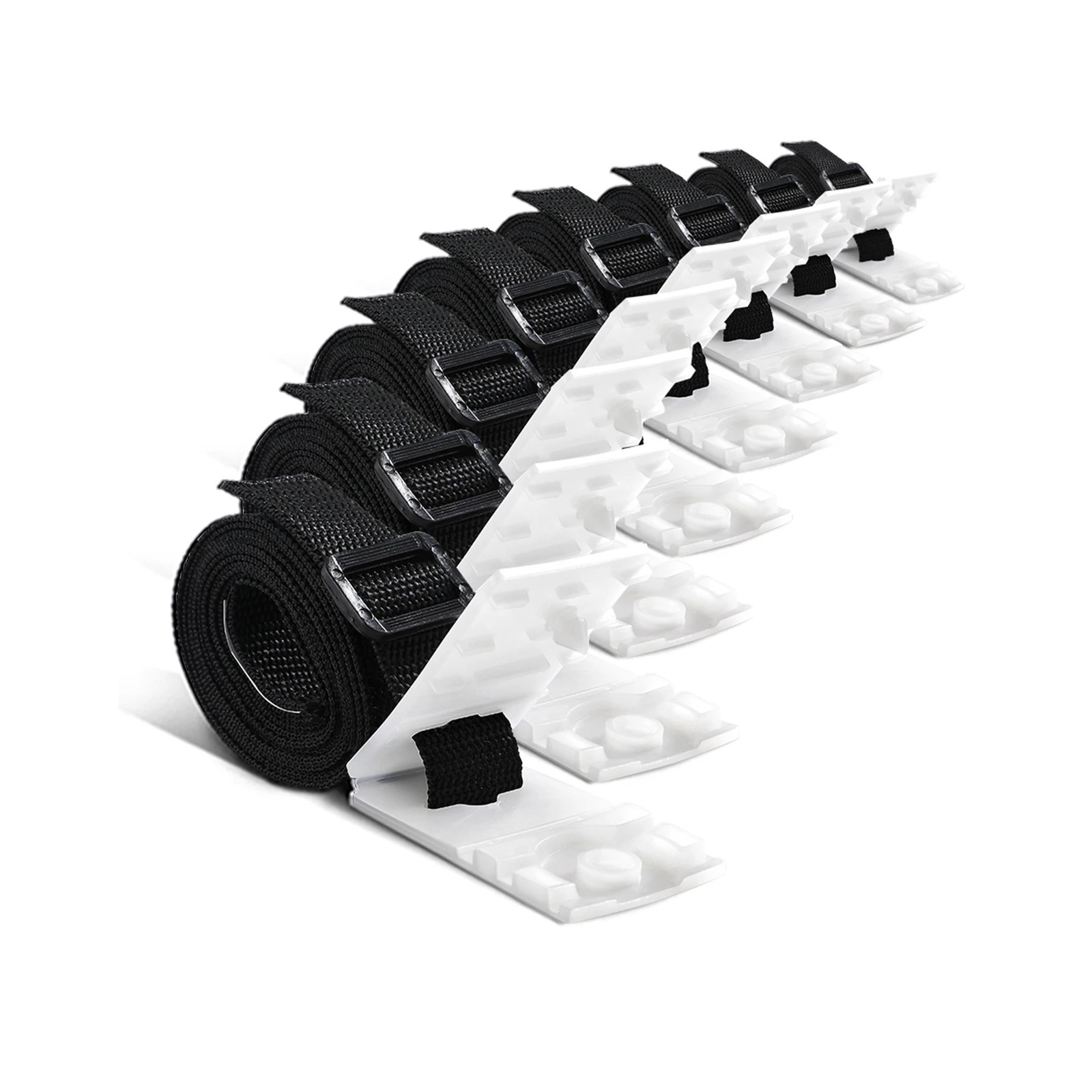 1 Alfordson Pool Cover Roller Straps Kit 8PCS Swimming Pool Blanket Attachment - Black, 1 of 4