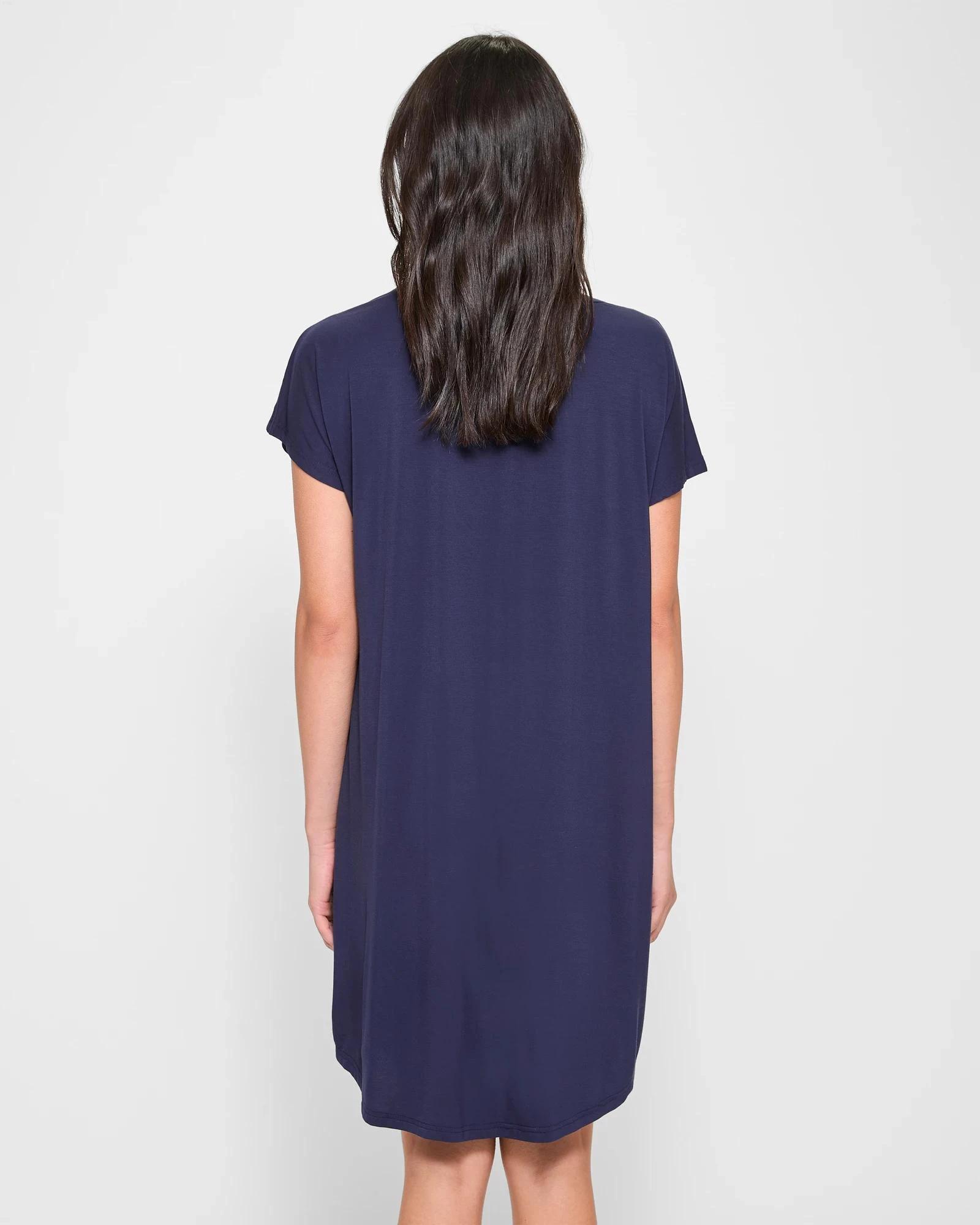 4 Target Soft Comfort Bamboo T-Shirt Nightie NAVY BLUE, 4 of 5