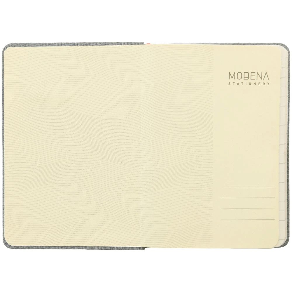 3 Modena A6 Linen Ruled Notebook Grey, 3 of 5
