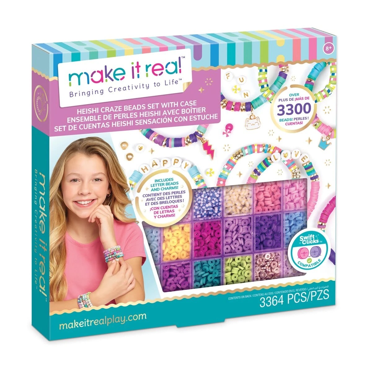 1 3364 Piece Make It Real Heishi Craze Beads Set with Case, 1 of 6