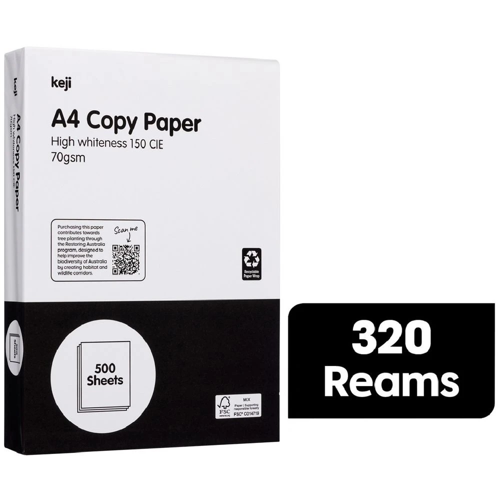 1 Keji A4 Copy Paper 70GSM 320 Ream Full Pallet, 1 of 2