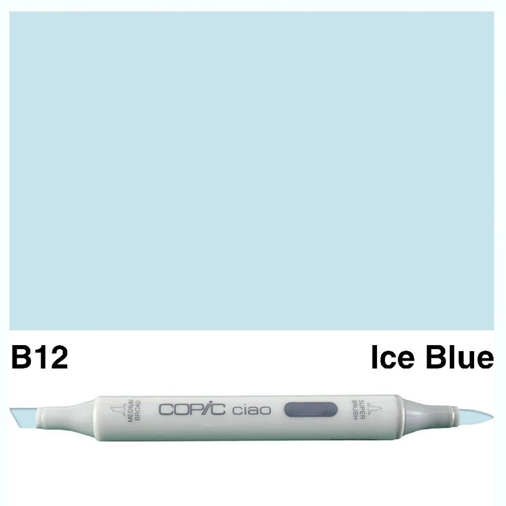 3 Copic Ciao Dual Nib Marker B12 Ice Blue, 3 of 3