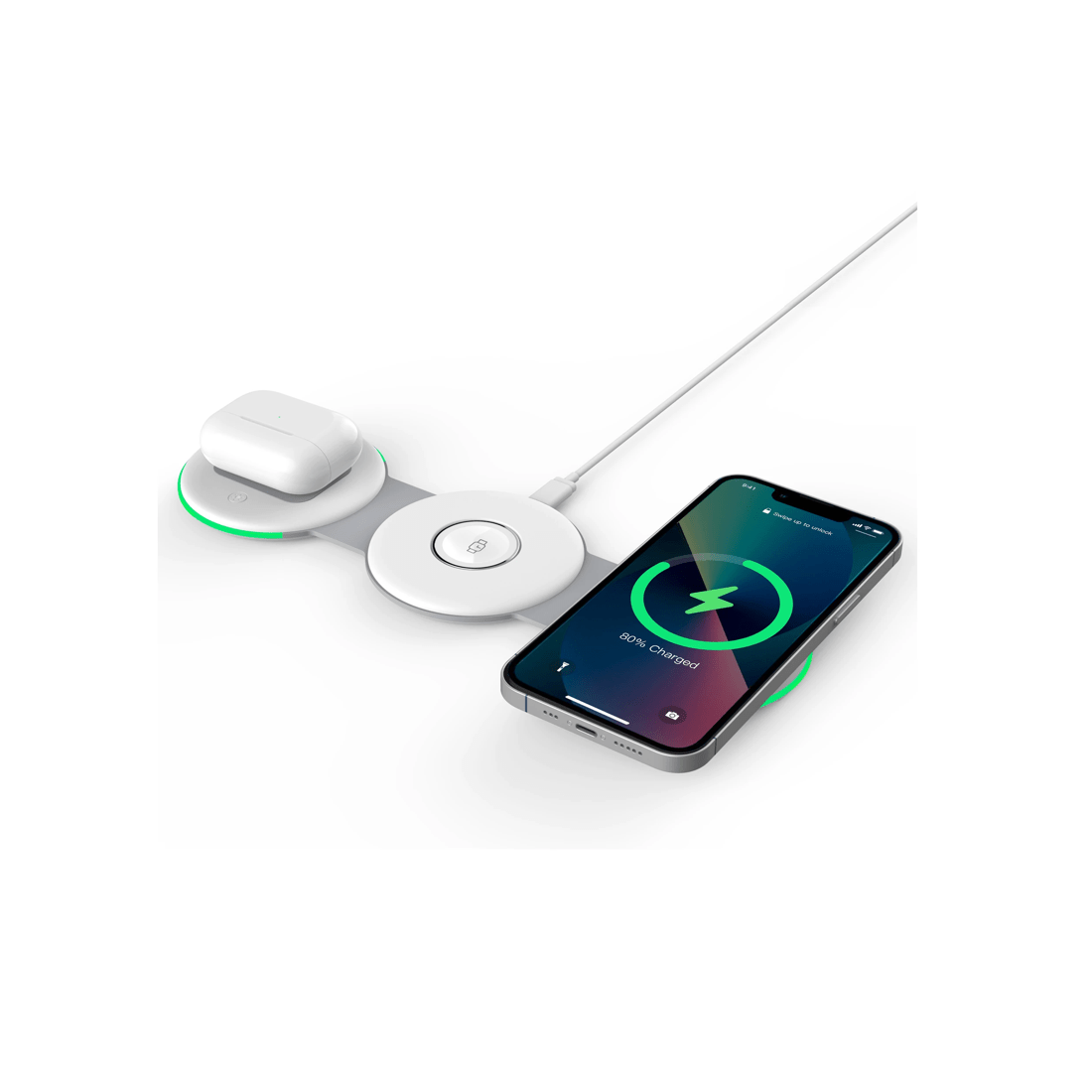 1 TODO 3 in 1 Wireless Phone Charger 15W Fast Charge Earphone Watch Magnetic Charge, 1 of 8