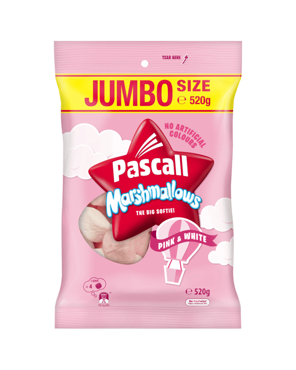 Pascall Pink & White Marshmallows 520g