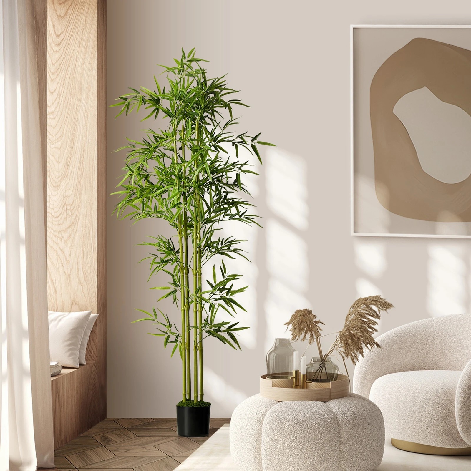 4 Livsip 180cm Artificial Bamboo Tree Faux Potted Plant - Green, 4 of 10