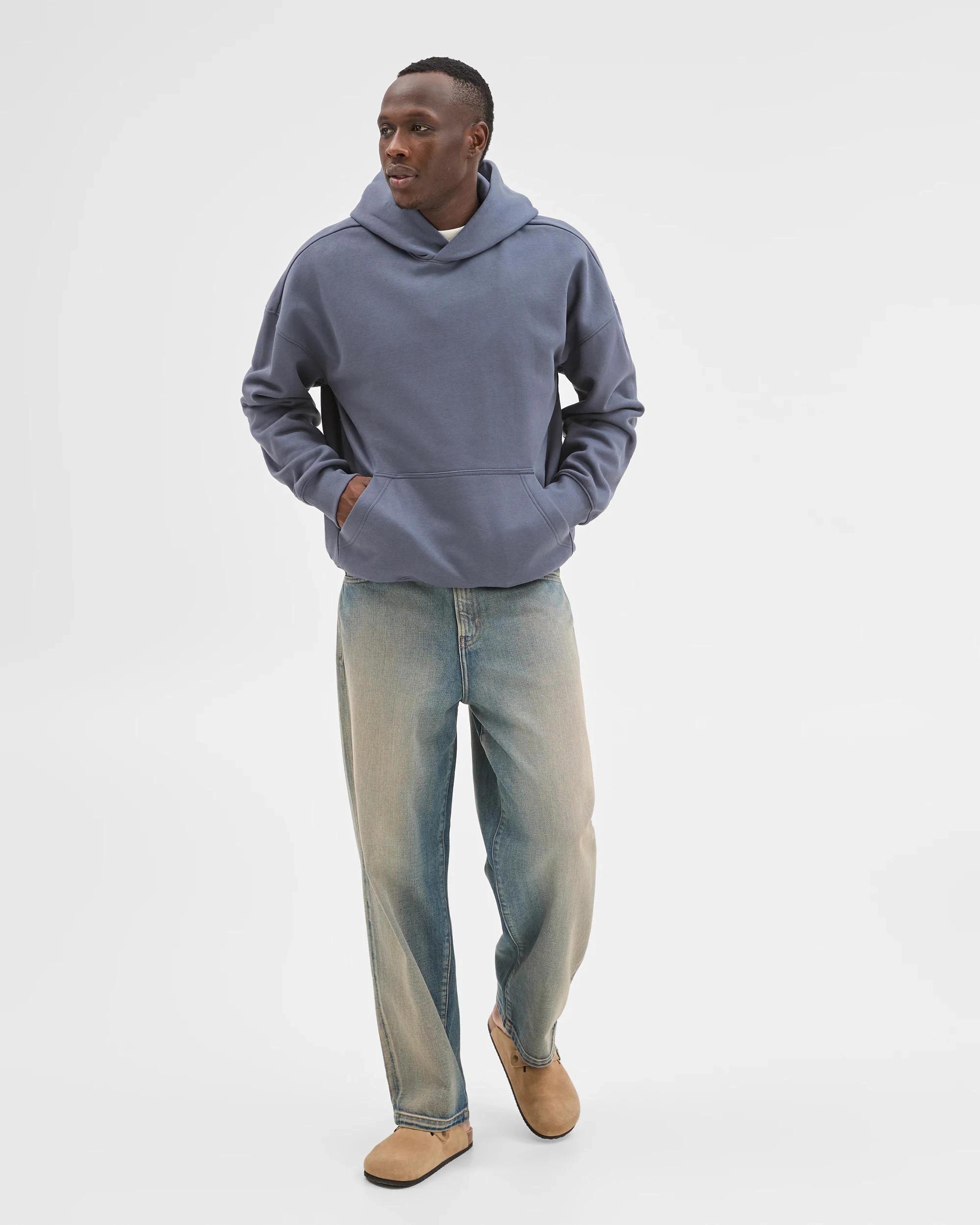 2 Commons Australian Cotton Blend Heavyweight Oversized Hoodie OMBRE BLUE, 2 of 5