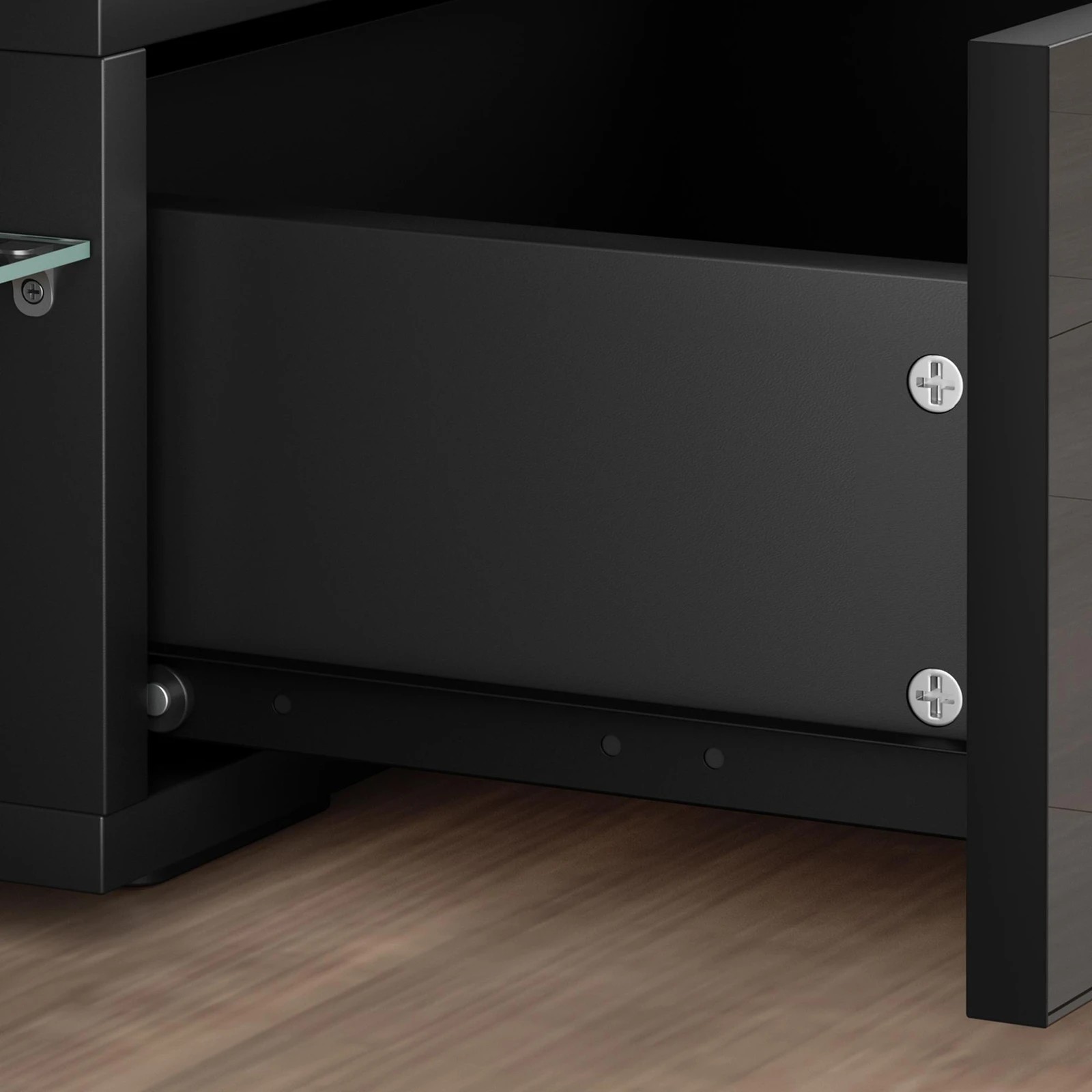 3 Alfordson Entertainment Unit 180cm TV Stand LED Light Storage Gloss - Black, 3 of 10