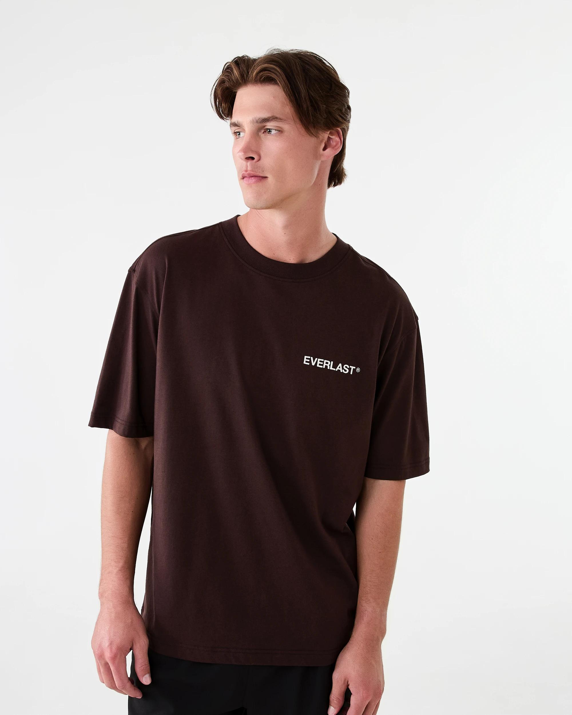 1 Everlast Mens Athletic Division Crew Neck T-shirt Choc Brown, 1 of 7