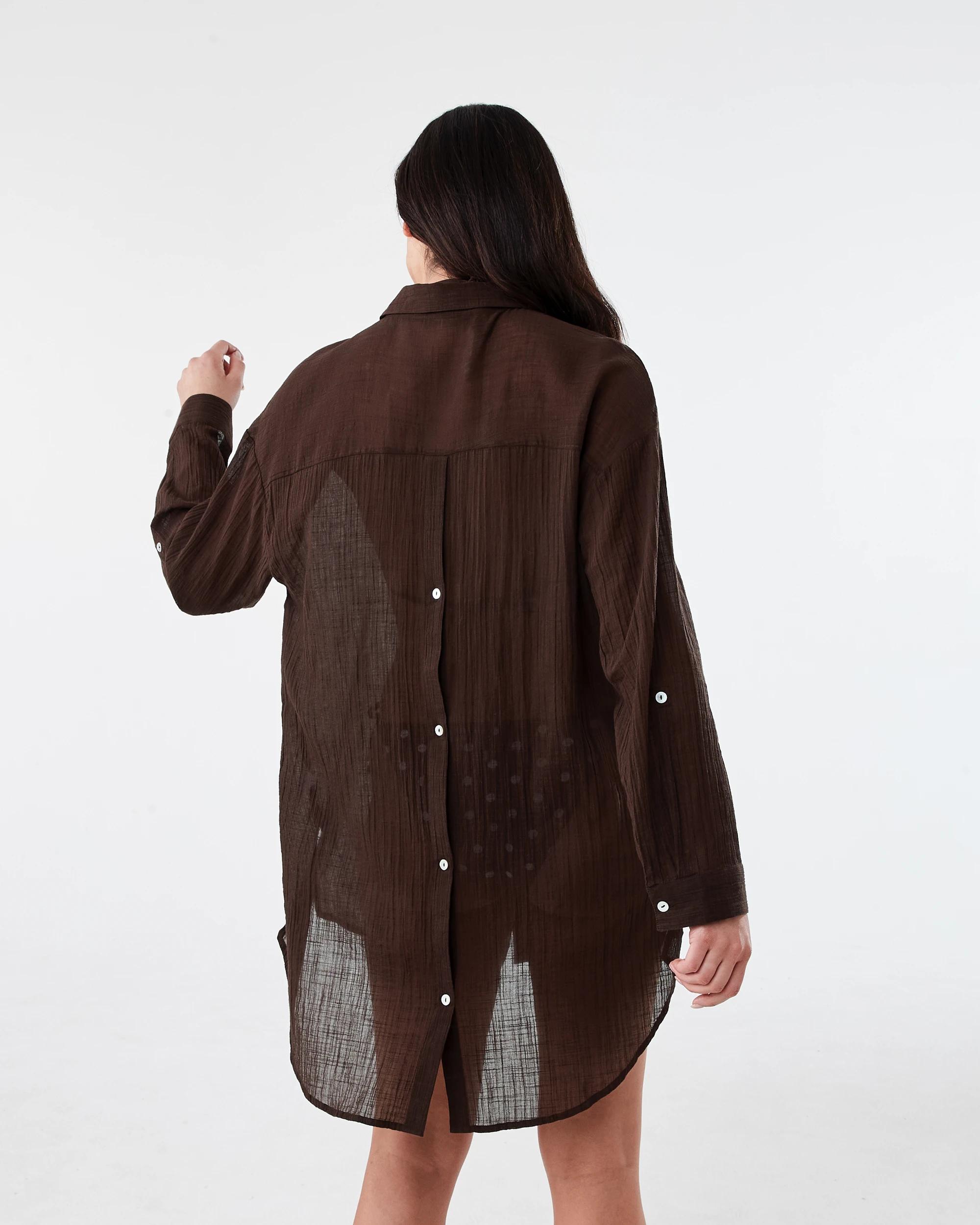 4 Cover Up Shirt Melt Brown, 4 of 9