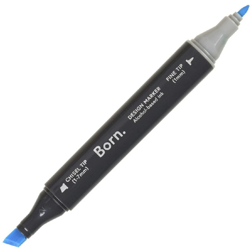 1 Born Professional Dual-Tip Artist Marker Pastel Blue B289, 1 of 4