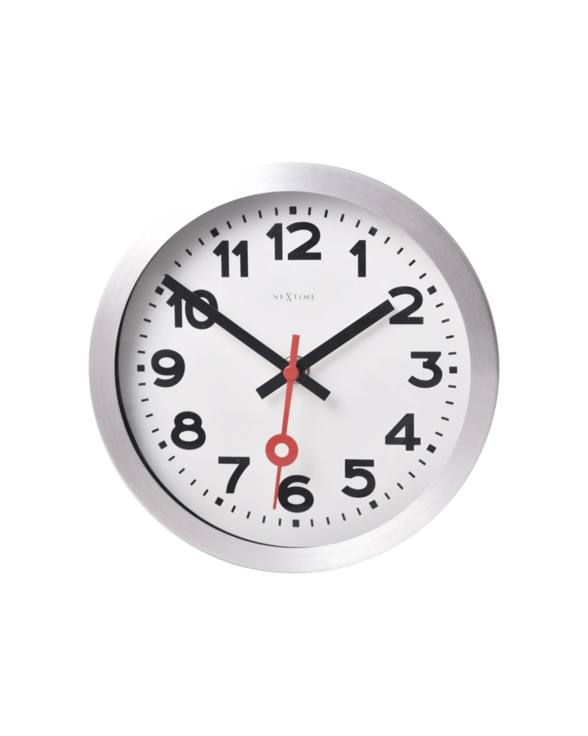 NEXTIME Station Numerical 35cm Wall Clock Silent Sweep Movement Glass ...