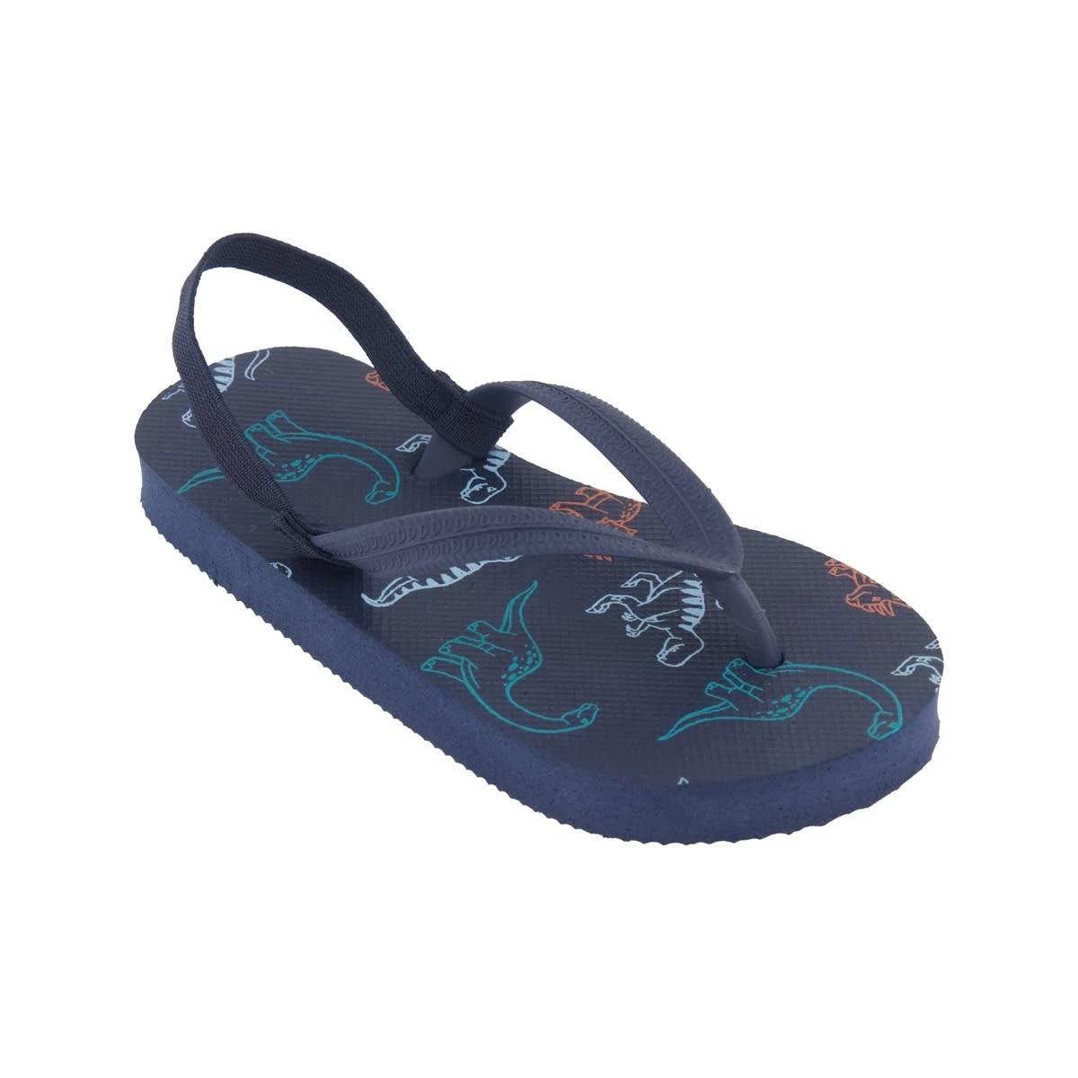 3 Junior Print Thongs NAVY DINO OUTLINE, 3 of 3