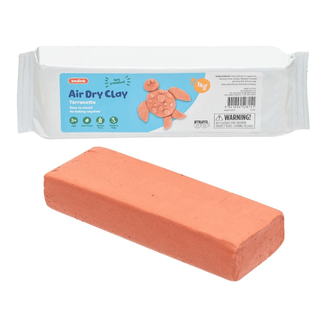 3 Kadink Air Drying Clay 1kg Terracotta, 3 of 7