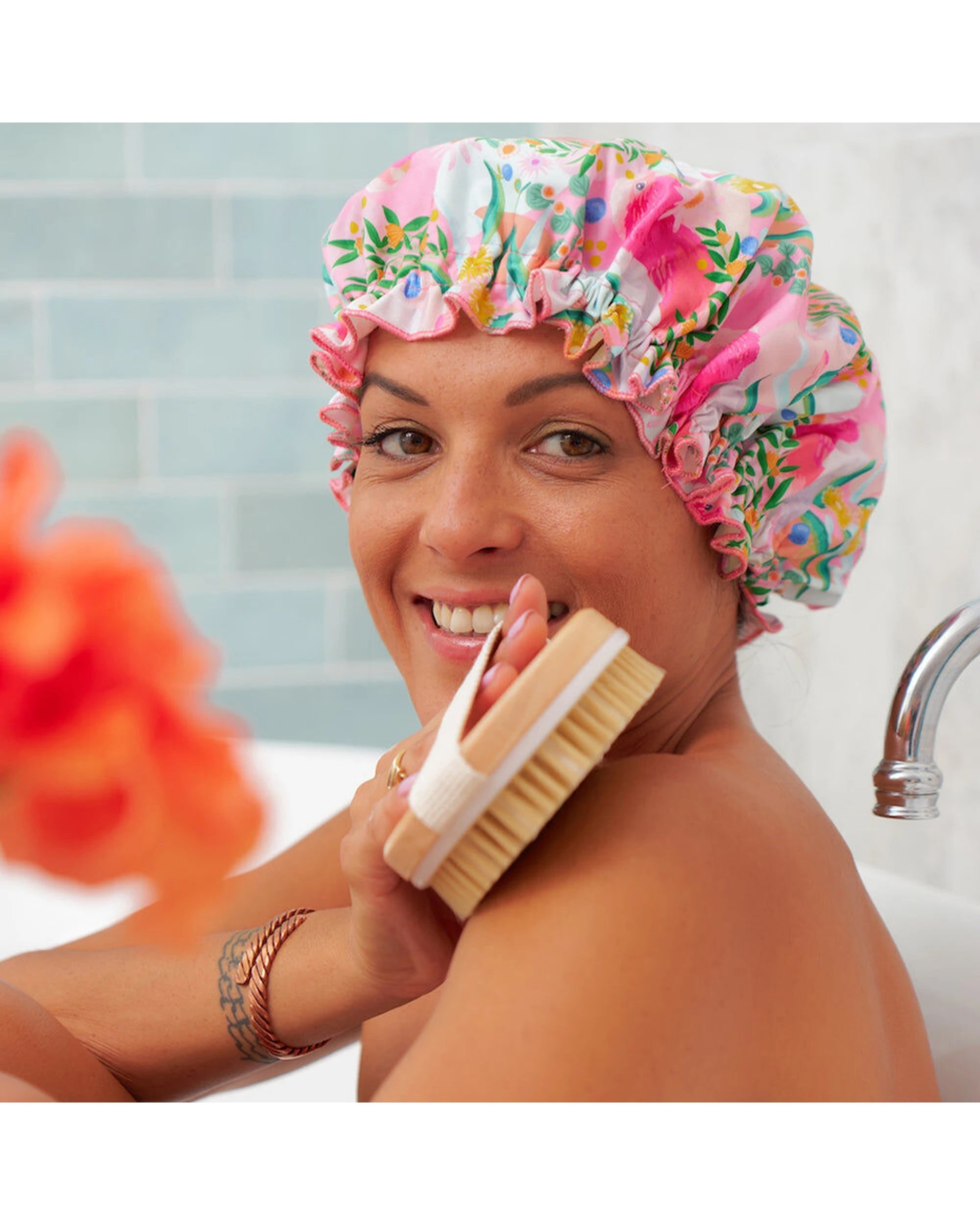 7 Annabel Trends Spa Trends Shower Massage Brush 11x11cm - Brown, 7 of 7