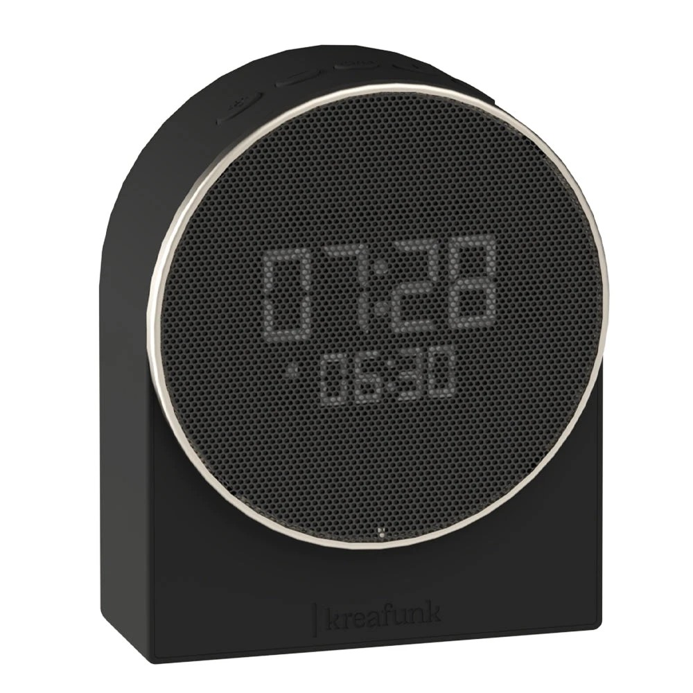 1 Kreafunk Ivy Alarm Clock W/ Bluetooth Speaker - Black, 1 of 3