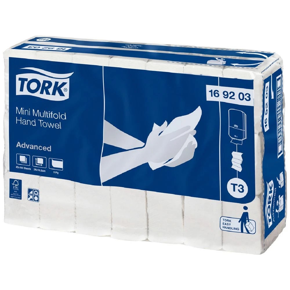 1 Tork Advanced Mini Multifold Hand Towel 42 Pack, 1 of 1