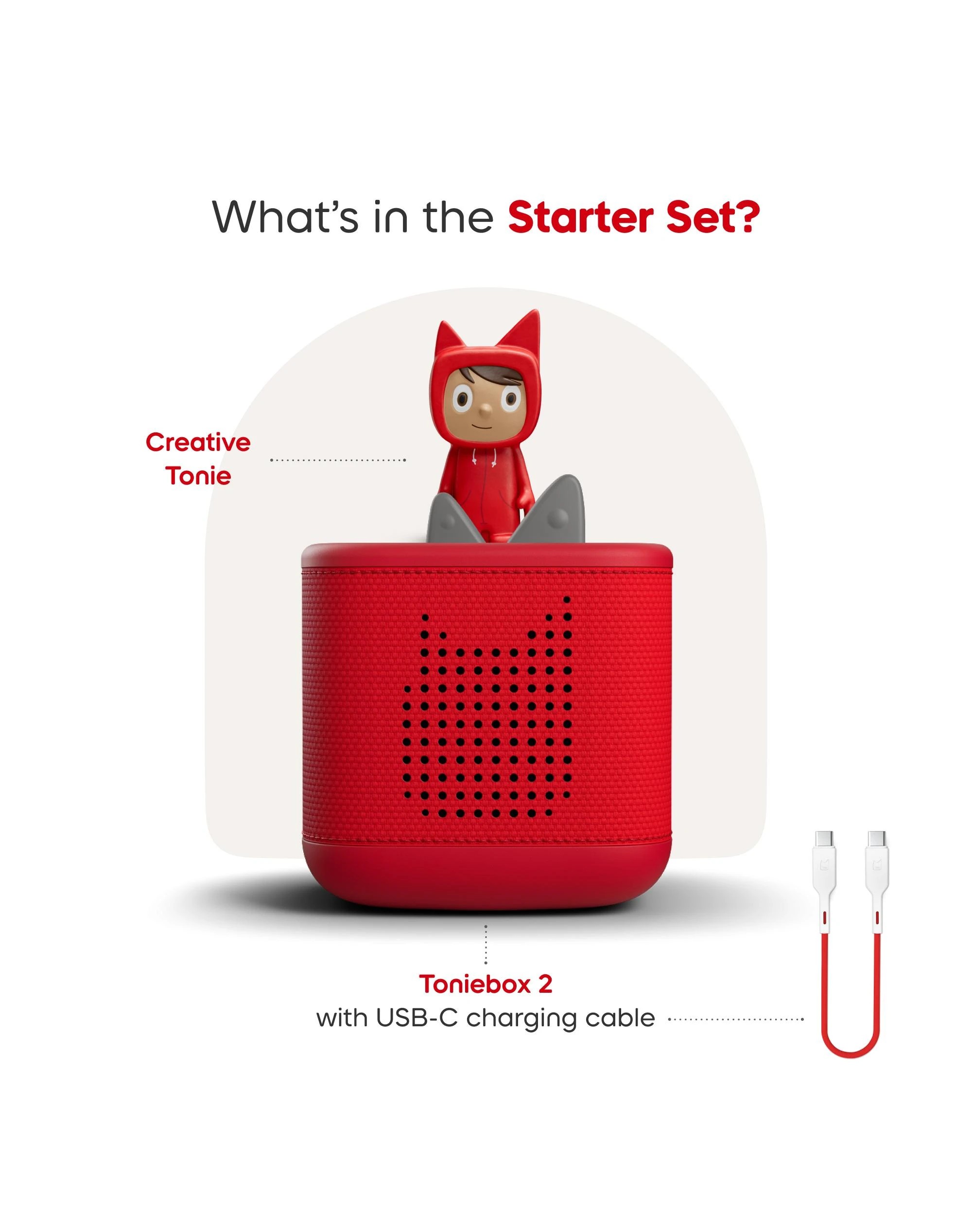 3 Tonies - Toniebox 2 Starter Set with Creative Tonie Rubie - Sunset - Red, 3 of 7