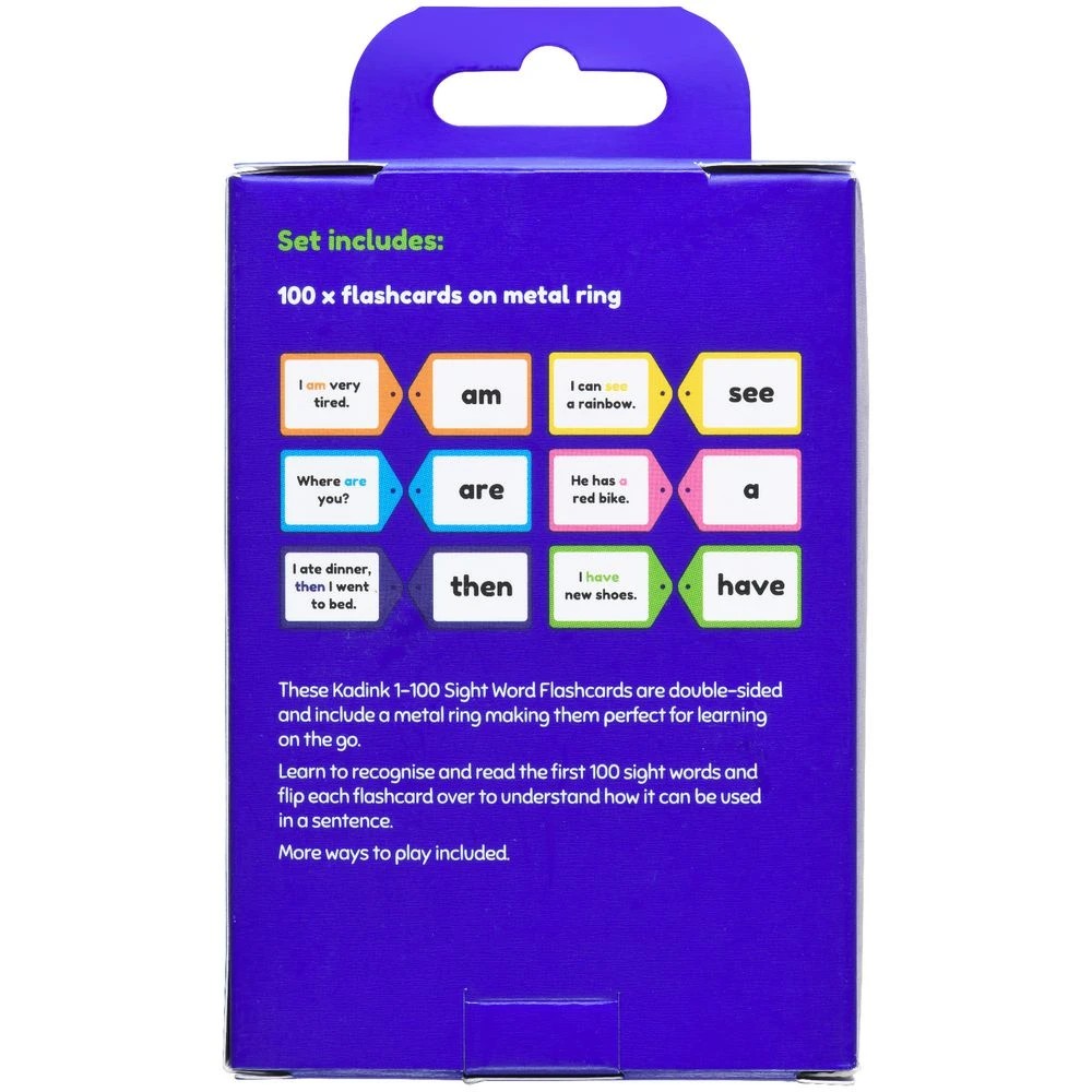 3 Kadink Flashcards 1-100 Sight Words, 3 of 5