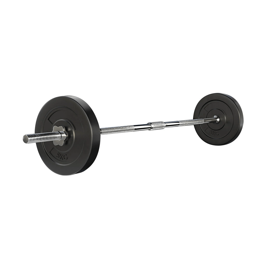 1 Everfit 18kg Barbell Set Weight Plates Bar Lifting Bench 168cm - Multi, 1 of 2