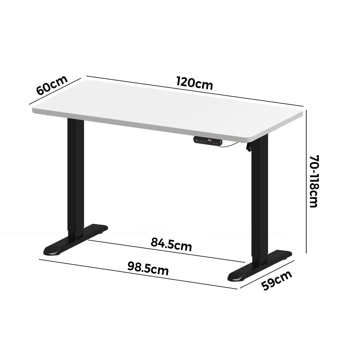 4 Oikiture 120cm Electric Standing Desk Single Motor Height Adjustable Sit Stand Table
 - Multi, 4 of 4