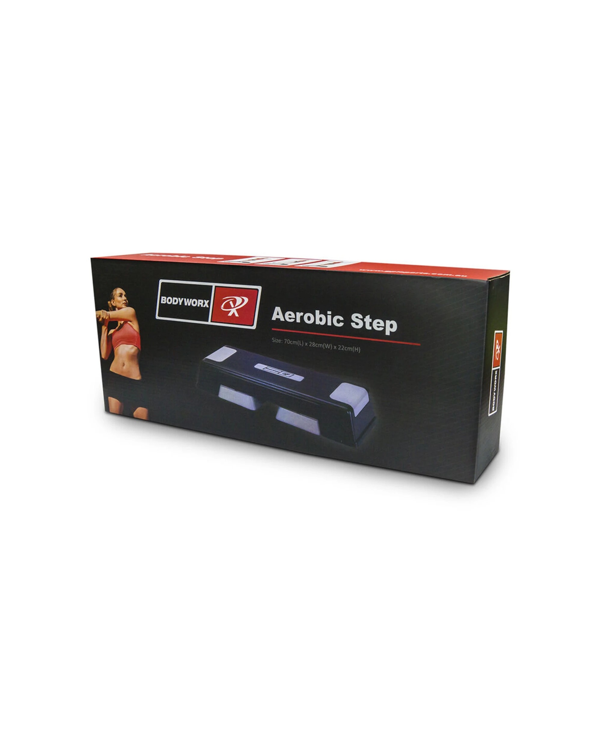 2 Bodyworx Aerobic Step Non-Slip 3 Level Adjustable 70 x 28 x 22cm 100kg - Black, 2 of 2