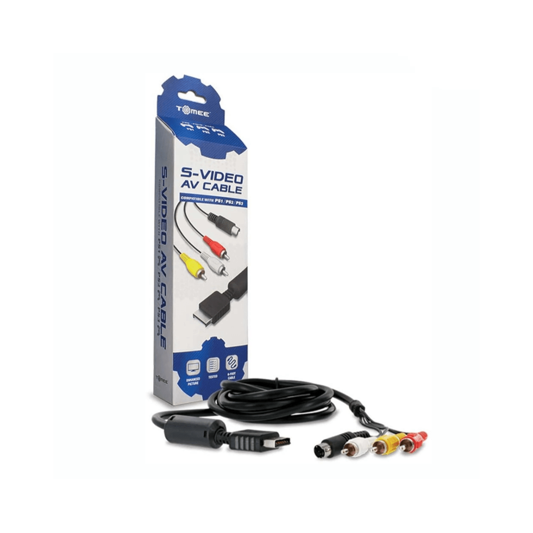 2 Tomee Playstation S-video Av Cable For PS3/PS2/PS1, 2 of 3