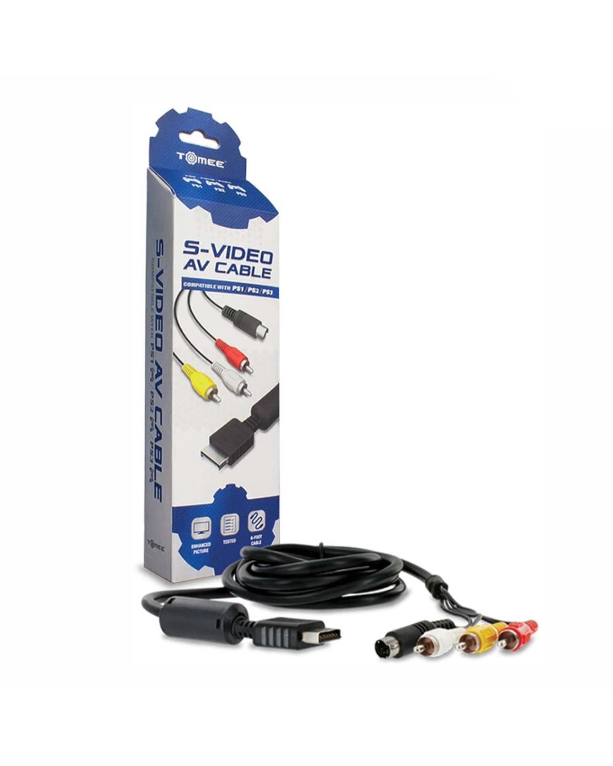 2 Tomee Playstation S-video Av Cable For PS3/PS2/PS1, 2 of 3