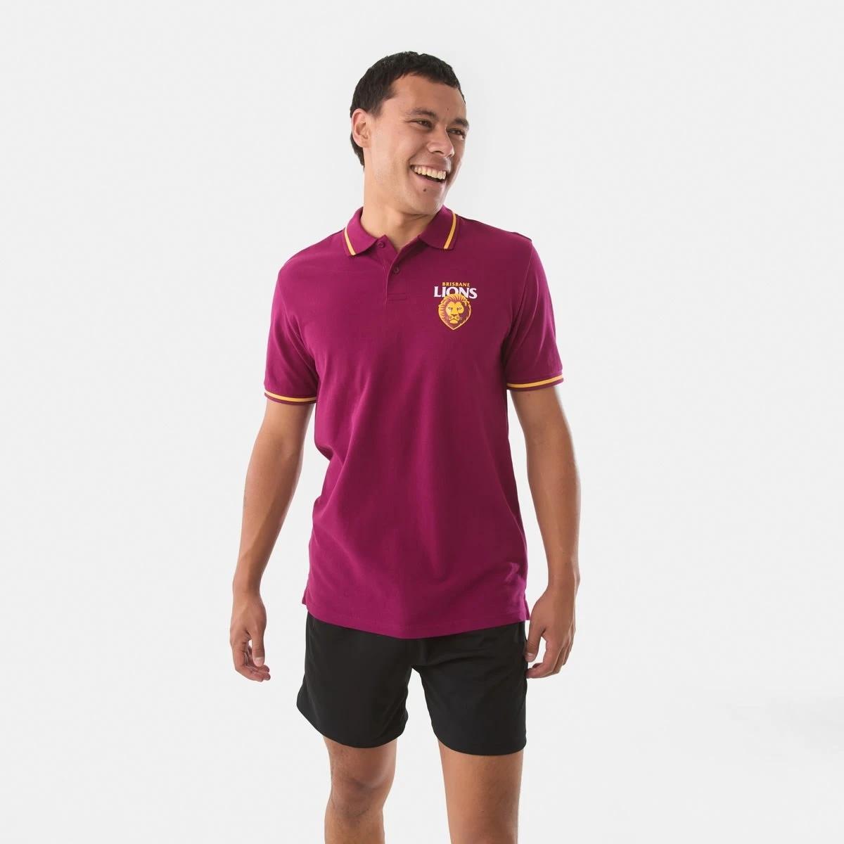 1 Official AFL Adult Polo Shirt Brisbane, 1 of 6