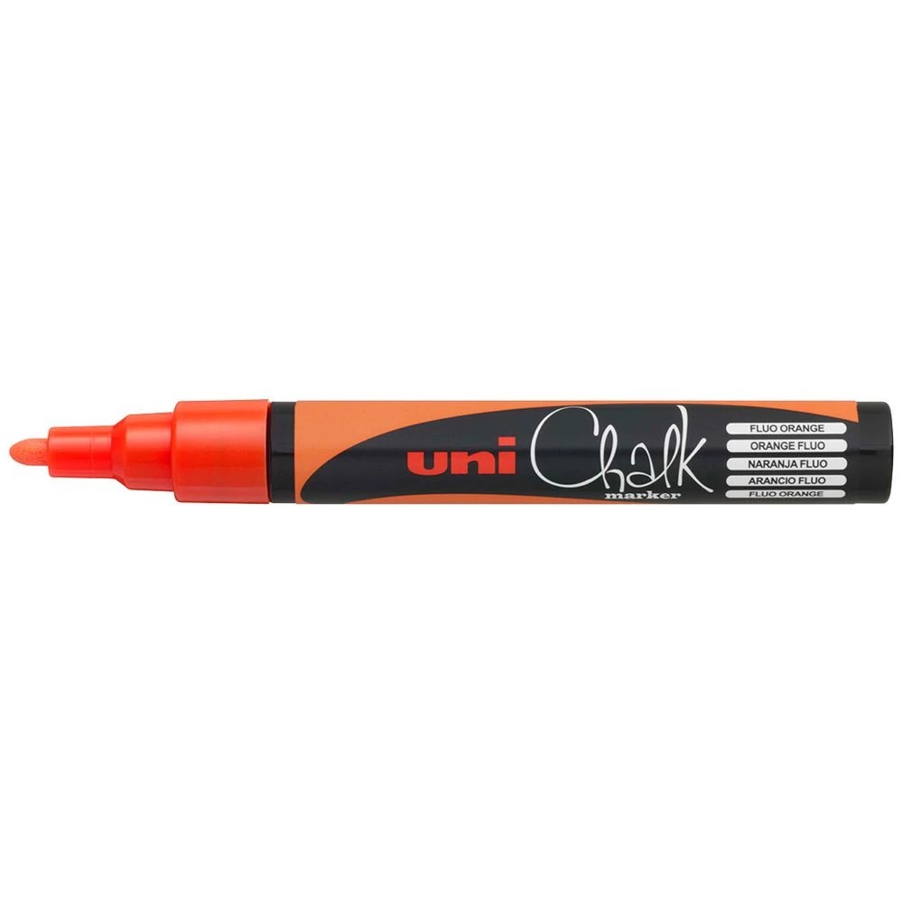 1 Uni Liquid Chalk Marker Bullet Tip Fluoro Orange, 1 of 3