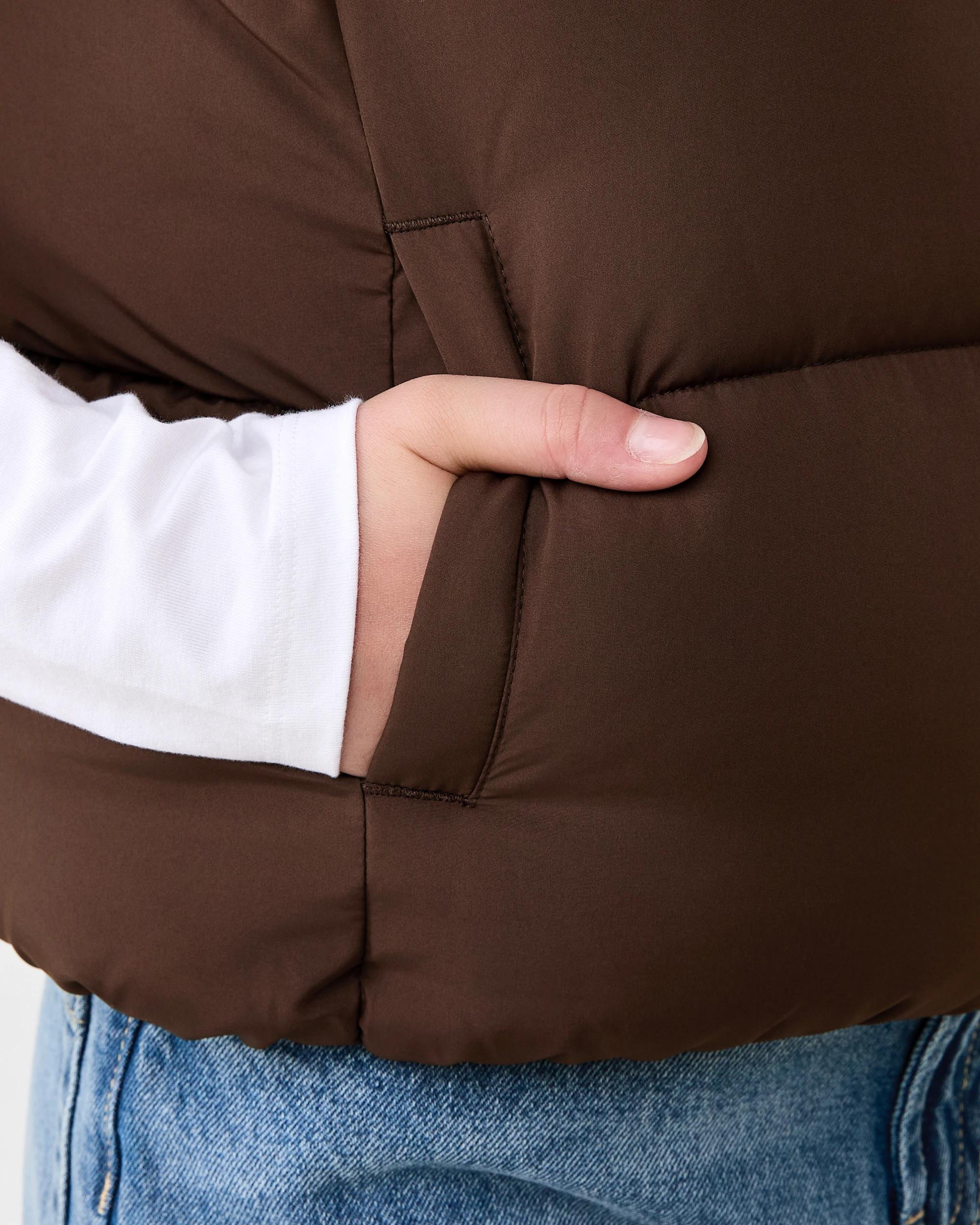 6 Puffer Vest Velvet Brn, 6 of 8