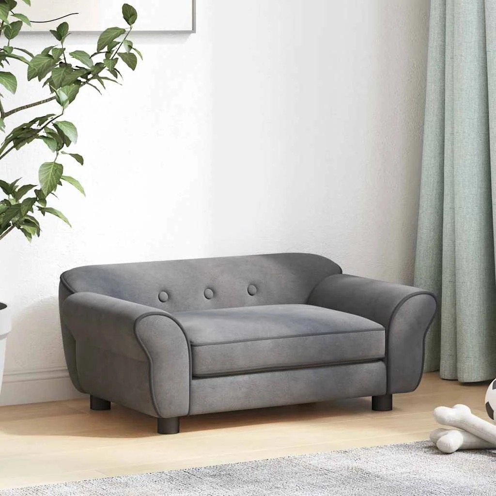 3 Vidaxl Dog Sofa Pet Sofa - Grey, 3 of 9