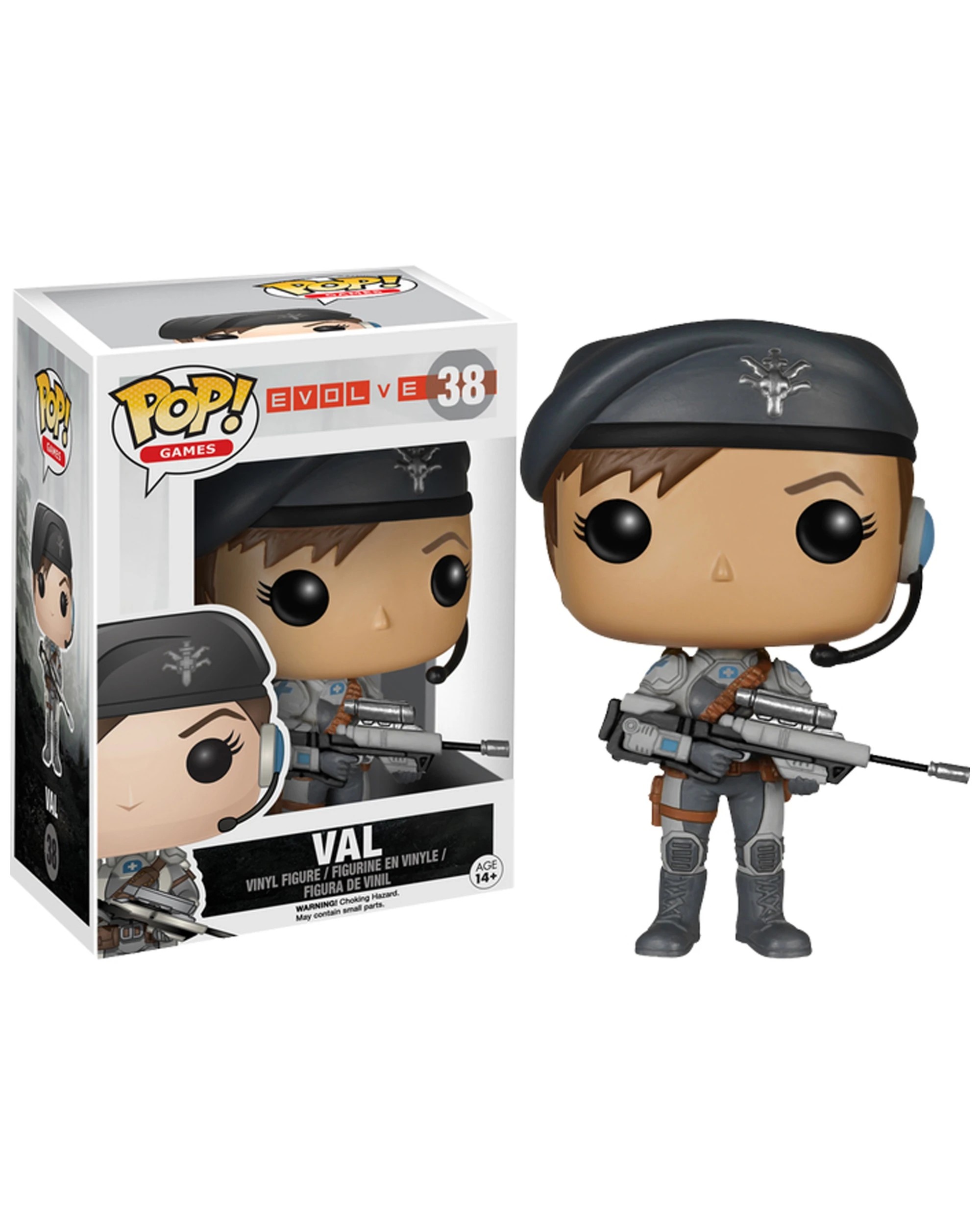 3 Pop Vinyl Figurine Evolve - Val Action Figure 10cm Vinyl Collectible Display - Grey, 3 of 3